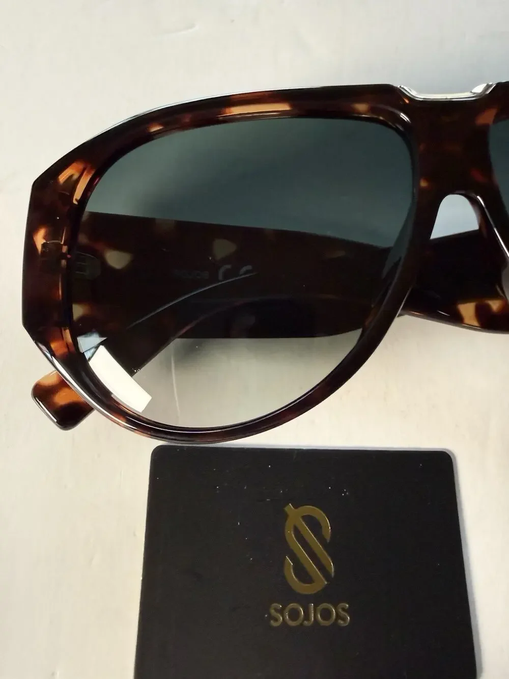 Sojo’s sunglasses Aviator Faux Tortoise Trendy Vintage Polarised Square SJ2392